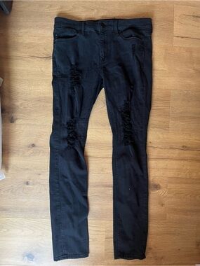 Express Distressed Skinny Jeans